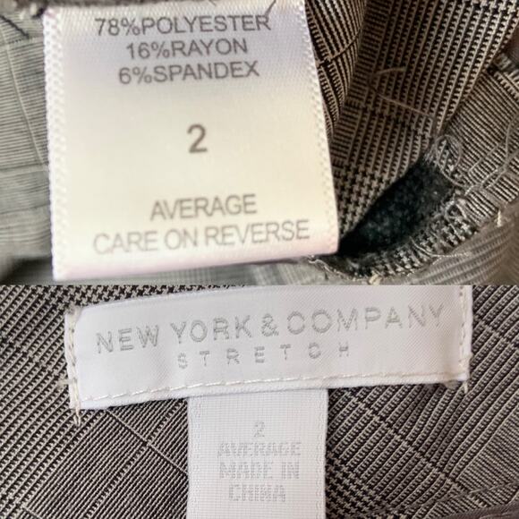 New York & Company Stretch Gray Lined Pants Slacks Women's Size 2 - Picture 10 of 10